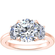 Bella Vaughan Cadillac Three Stone Engagement Ring in 18k Rose Gold (5/8 ct. tw.)